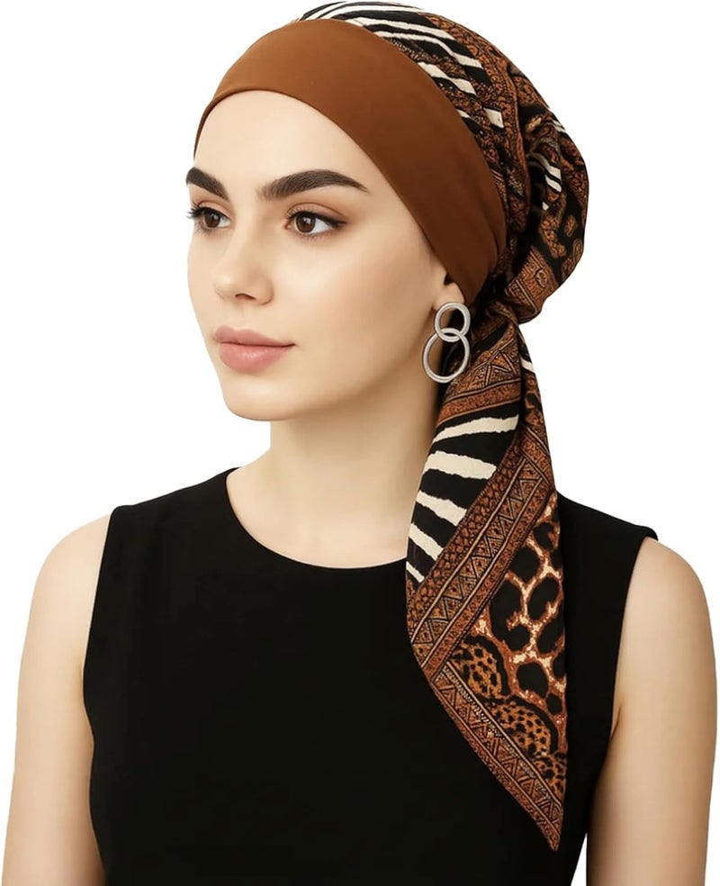 FADACHY Chemo Headwear for Women,Chemo Caps Lightweight for Summer with Head Scarf,Silky Soft Hair Turbans Fashion - Image 2